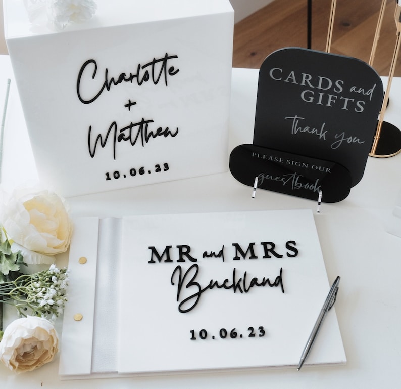Wedding Card Box - Scatola Bianca per Matrimonio, Libro degli