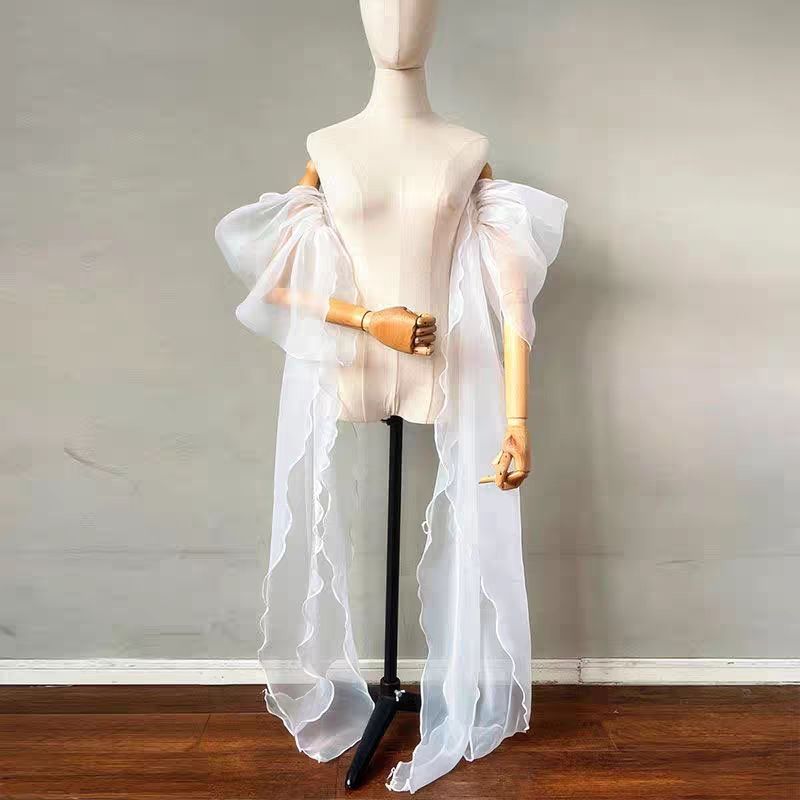 Wedding Dress Supply - Maniche da Sposa in Organza Staccabili,