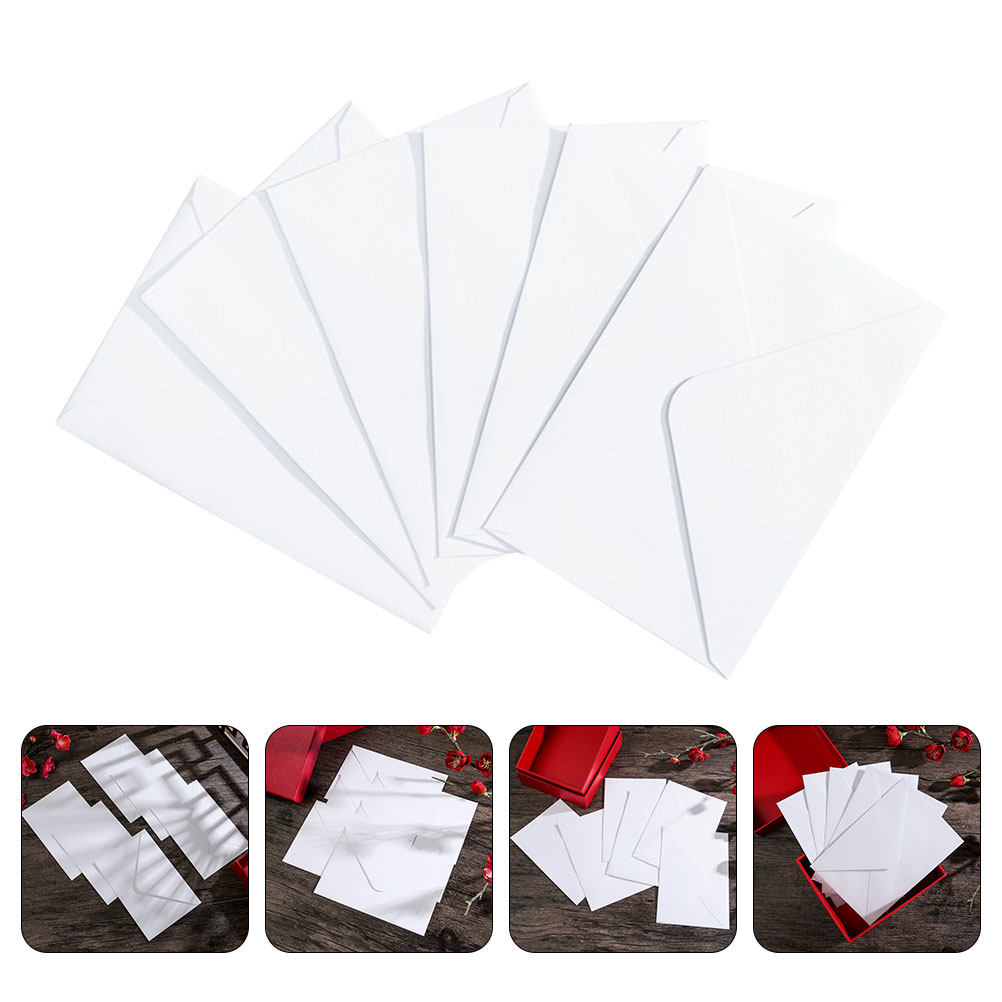 Wedding Envelopes - 50 buste bianche formato B6, compatte,