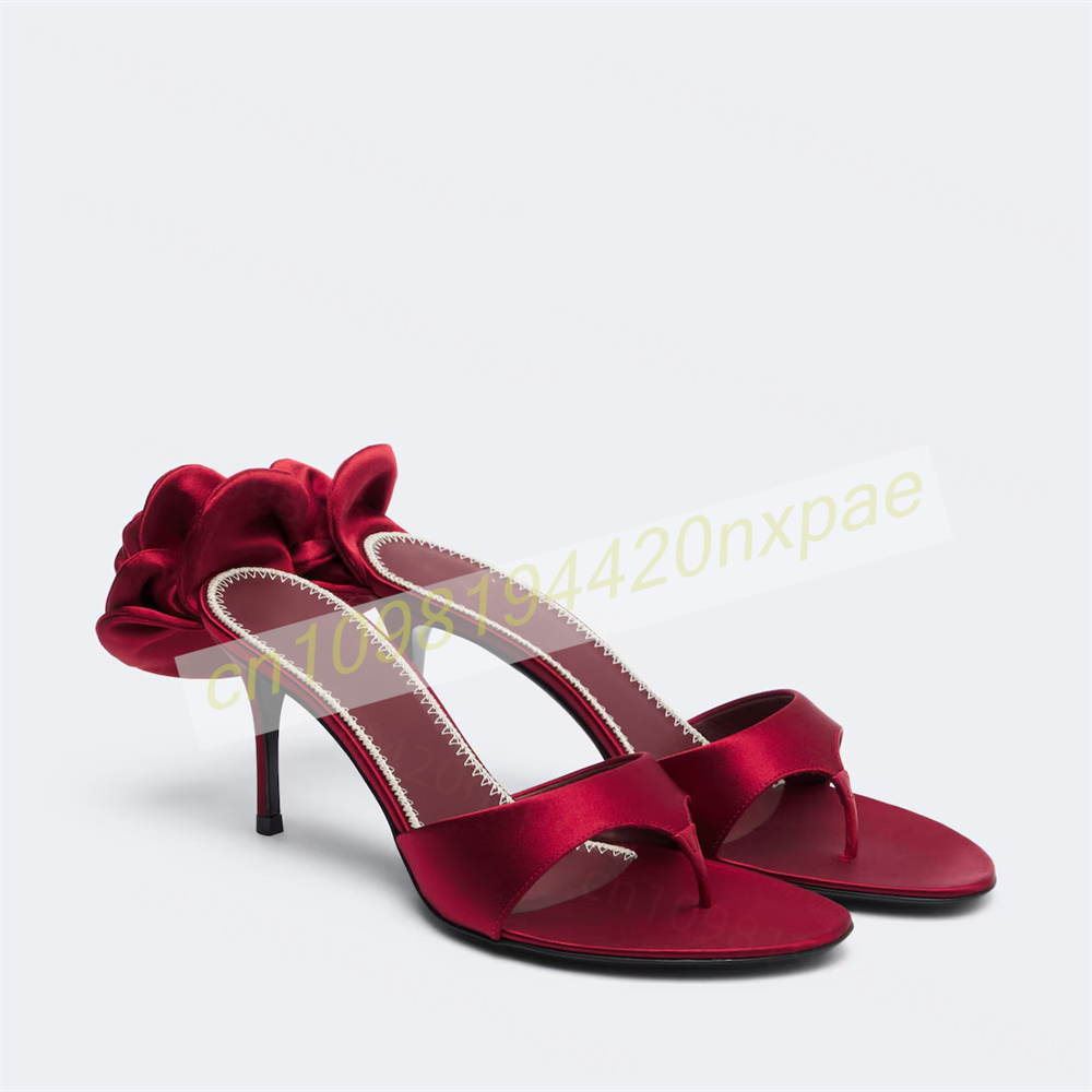 Wedding Dress Supply - Sandali da donna rosso in raso