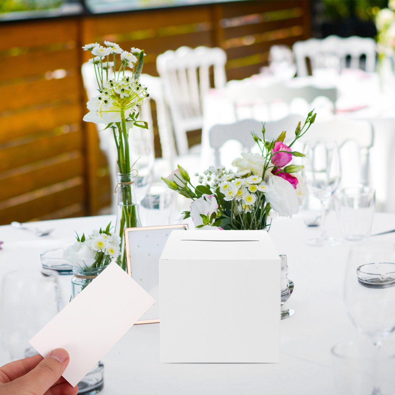 Wedding Card Box - 1 Set di Scatole Bianche per