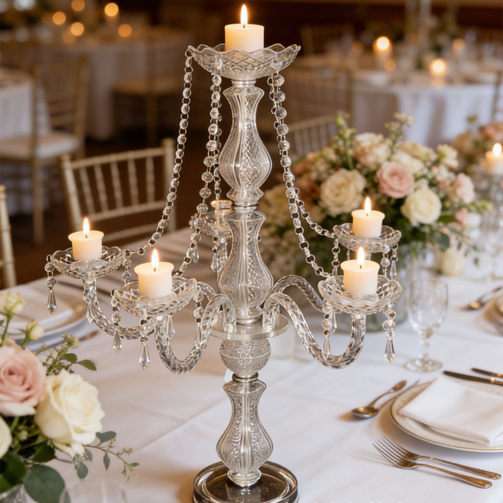 Candelabro in Cristallo Elegan - Wedding Decoration Supply recensione e prezzo