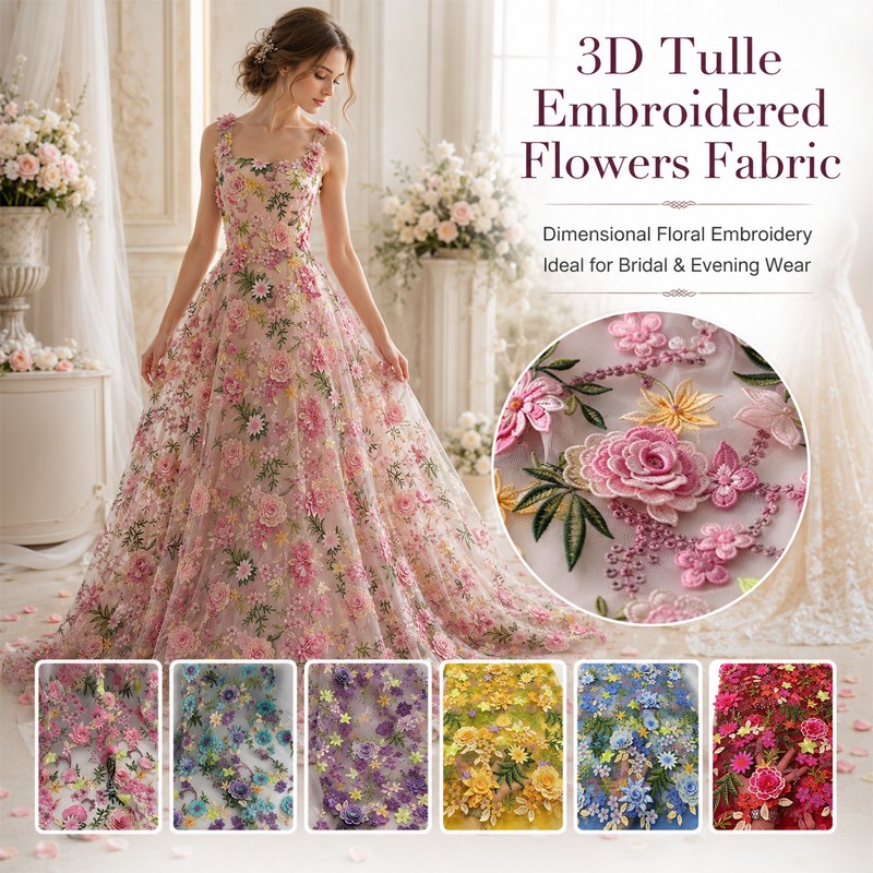 Tessuto in Tulle Ricamato Flor - Wedding Dress Supply recensione e prezzo